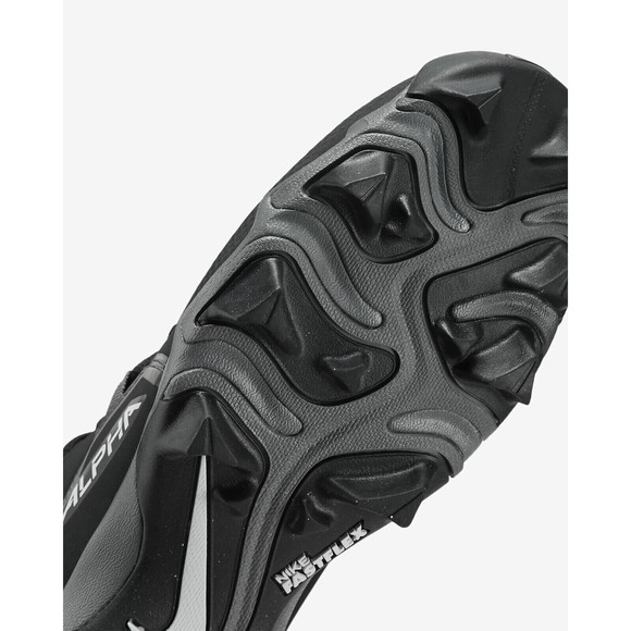 Nike Alpha Menace 3 Shark Men\'s 12 Football Cleats Black/Grey/White CV0582-010‎